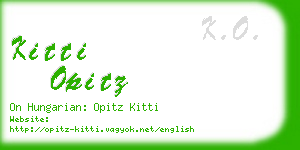 kitti opitz business card
